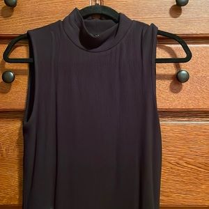 NWOT black mock neck sleeveless shirt